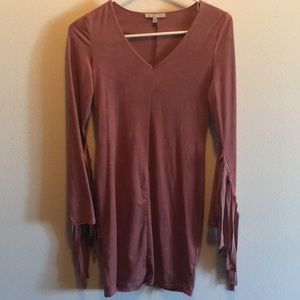 Mauve Fringe Dress